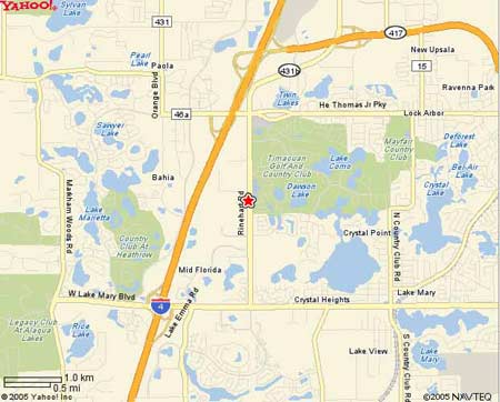 Map to Lake Mary Chiropractic Center